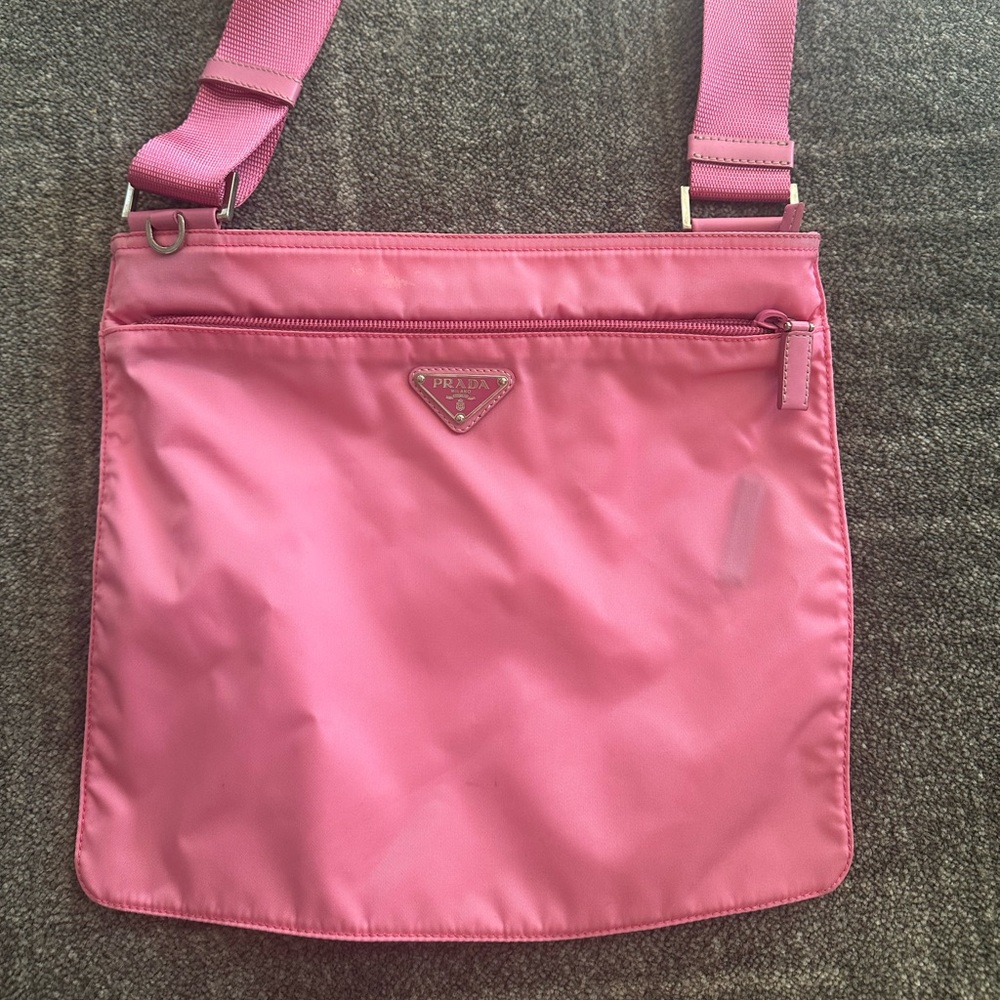 PRADA nylon crossbody! Amazing condition pink!